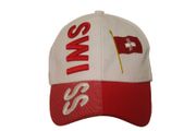 SWISS RED WHITE COUNTRY FLAG EMBOSSED HAT CAP