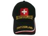 SWITZERLAND BLACK COUNTRY FLAG EMBOSSED HAT CAP .. NEW