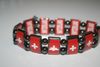 SWITZERLAND COUNTRY FLAG FLEXIBLE METAL REVERSIBLE BRACELET ... SWISS ... NEW