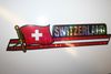 SWITZERLAND COUNTRY FLAG LONG METALIC CAR AUTOMOBILE BUMPER STICKER DECAL EMBLEM .. FIFA WORLD CUP SOCCER FOOTBALL .. NEW