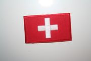 SWITZERLAND COUNTRY FLAG SMALL IRON ON PATCH CREST BADGE ..NEW