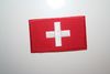 SWITZERLAND COUNTRY FLAG SMALL IRON ON PATCH CREST BADGE ..NEW