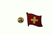 SWITZERLAND COUNTRY FLAG SMALL METAL LAPEL PIN BADGE .. SUISSE .. NEW