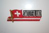 SWITZERLAND COUNTRY FLAG WORD IRON ON PATCH CREST BADGE .. NEW