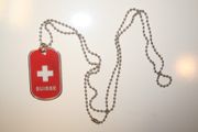  SWITZERLAND SUISSE COUNTRY FLAG DOG TAG NECKLACE ... SOCCER FOOTBALL FUSSBALL