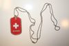  SWITZERLAND SUISSE COUNTRY FLAG DOG TAG NECKLACE ... SOCCER FOOTBALL FUSSBALL