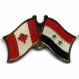SYRIA / CANADA COUNTRY FLAG SMALL METAL FRIENDSHIP LAPEL PIN BADGE ... NEW