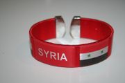 ***SOLD OUT ***SYRIA  RED SUPER THICK COUNTRY FLAG FLEXIBLE BRACELET WRISTBAND .. NEW