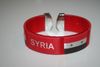 ***SOLD OUT ***SYRIA  RED SUPER THICK COUNTRY FLAG FLEXIBLE BRACELET WRISTBAND .. NEW