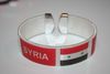 SYRIA WHITE SUPER THICK COUNTRY FLAG FLEXIBLE BRACELET WRISTBAND .. NEW
