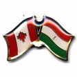 TAJIKISTAN / CANADA COUNTRY FLAG SMALL METAL FRIENDSHIP LAPEL PIN BADGE .. NEW