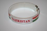TAJIKISTAN WHITE COUNTRY FLAG FLEXIBLE BRACELET WRISTBAND .. NEW