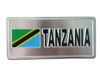 TANZANIA COUNTRY FLAG SILVER LICENSE PLATE STICKER .. NEW