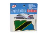 TANZANIA COUNTRY FLAG WAVY BUMPER DECAL STICKER EMBLEM ...
