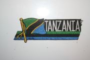 TANZANIA COUNTRY FLAG WORD IRON ON PATCH CREST BADGE ... NEW