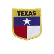 TEXAS USA SHIELD FLAG IRON ON PATCH CREST BADGE 3 X 3 1/2 INCHES ... NEW