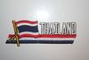THAILAND COUNTRY FLAG WORD IRON ON PATCH CREST BADGE .. NEW
