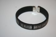 THE BEATLES JOHN PAUL GEORGE AND RINGO FLEXIBLE BLACK BRACELETS WRISTBANDS .. NEW