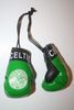 THE CELTICS GREEN FOOTBALL SOCCER CLUB SET OF 2 BOXING GLOVES FOR YOUR CAR MIRROR .. NEW