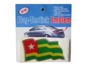 TOGO COUNTRY FLAG WAVY BUMPER DECAL STICKER EMBLEM ...