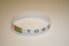 TOGO COUNTRY FLAG WHITE SILICONE BRACELET ... FIFA WORLD CUP SOCCER FOOTBALL .. NEW