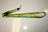 TOGO GREEN AND YELLOW STRIPPED COUNTRY FLAG LANYARDS KEYCHAINS PASSHOLDERS ... FIFA WORLD CUP SOCCER ...NEW