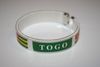 TOGO WHITE COUNTRY FLAG FLEXIBLE BRACELET WRISTBAND .. NEW