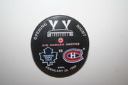 TORONTO MAPLE LEAFS & MONTREAL CANADIENS OPENING NIGHT AT THE AIR CANADA CENTRE FEB 20, 1999 PUCK .. NHL HOCKEY .. NEW