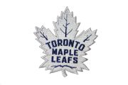 TORONTO MAPLE LEAFS NHL HOCKEY ( NEW ) LOGO WHITE EMBROIDERED IRON-ON PATCH CREST BADGE ...SIZE : 2.75" X 3" INCH