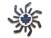 TORONTO MAPLE LEAFS  NHL HOCKEY STICKS LAPEL PIN BADGE 1' X 1' INCHES .. NEW