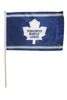 TORONTO MAPLE LEAFS NHL LOGO 12" X 18" INCHES HIGH QUALITY STICK FLAG BANNER WITH 23" INCHES WOODEN POLE .. NEW