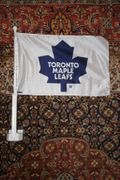 TORONTO MAPLE LEAFS WHITE CAR AUTOMOBILE FLAG .. NHL HOCKEY .. NEW