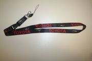 TOYOTA BLACK HIGH QUALITY CAR LANYARD KEYCHAIN PASSHOLDER .. AUTOMOBILE .. NEW