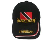 TRINIDAD & TOBAGO BLACK COUNTRY FLAG EMBOSSED HAT CAP .. NEW