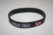 TRINIDAD & TOBAGO BLACK COUNTRY FLAG SILICONE BRACELET WRISTBAND .. NEW