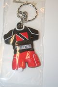 TRINIDAD & TOBAGO BLACK SOCCER JERSEY KEYCHAIN ... FIFA WORLD CUP FOOTBALL  ... NEW