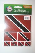 TRINIDAD & TOBAGO COUNTRY FLAG SET OF 7 DIFFERENT SIZE STICKERS DECALS EMBLEMS .. NEW IN PACKAGE