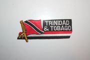 TRINIDAD & TOBAGO COUNTRY FLAG WORD IRON ON PATCH CREST BADGE .. NEW