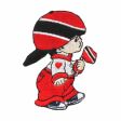 TRINIDAD & TOBAGO LITTLE BOY COUNTRY FLAG EMBROIDERED IRON ON PATCH CREST BADGE .. NEW
