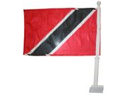 TRINIDAD & TOBAGO   12" X 18" INCHES HEAVY DUTY COUNTRY FLAG WITH STICK .. FIFA SOCCER WORLD CUP .. NEW