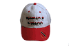 TRINIDAD & TOBAGO RED WHITE COUNTRY FLAG ON BRIM EMBOSSED HAT CAP .. NEW