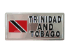 TRINIDAD & TOBAGO SILVER COUNTRY FLAG LICENSE PLATE STICKER ... NEW