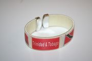 TRINIDAD & TOBAGO WHITE COUNTRY FLAG SUPER THICK BRACELET WRISTBAND .. NEW