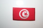 TUNISIA COUNTRY FLAG SMALL IRON ON PATCH CREST BADGE ..NEW