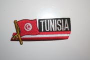 TUNISIA COUNTRY FLAG WORD IRON ON PATCH CREST BADGE .. NEW