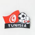 TUNISIA SOCCER BALL FOOTBALL IRON ON EMBROIDERED PATCH CREST BADGE .. NEW