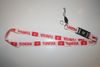 TUNISIA WHITE COUNTRY FLAG LANYARD KEYCHAIN PASSHOLDER .. NEW
