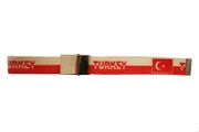 TURKEY COUNTRY FLAG - 1.25 INCH CANVAS BELT WITH BUCKLE