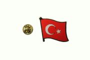 TURKEY COUNTRY FLAG SMALL METAL LAPEL PIN BADGE .. TURKIYE ... NEW