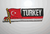 TURKEY COUNTRY FLAG WORD IRON ON PATCH CREST BADGE .. NEW